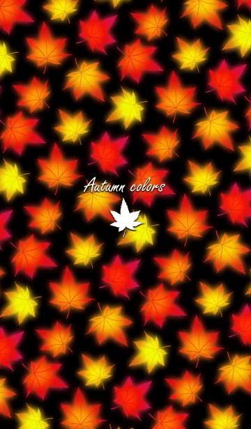 [LINE着せ替え] 紅葉 -Black-の画像1