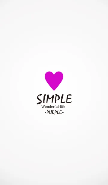[LINE着せ替え] SIMPLE HEART -PURPLE- THEME.の画像1