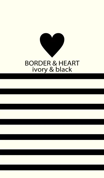BORDER ＆ HEART-ivory＆black-の着せ替えメイン画像