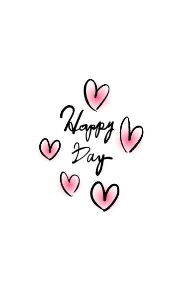 [LINE着せ替え] ハッピーデイ-水彩ハート-の画像1