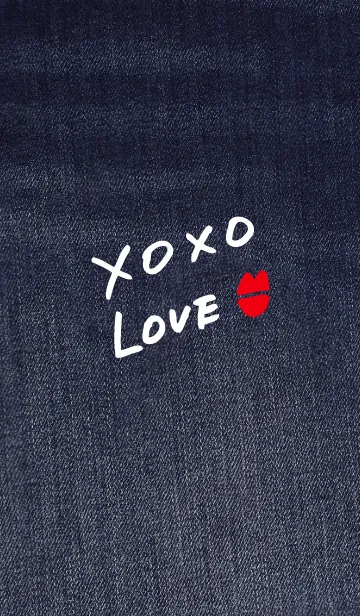 [LINE着せ替え] XOXO LOVE -デニム-の画像1
