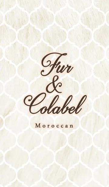 [LINE着せ替え] コラベル柄×ファーの画像1