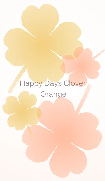 [LINE着せ替え] Happy Days Clover Orangeの画像1