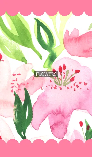 [LINE着せ替え] water color flowers_331の画像1