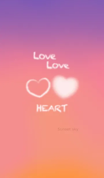 [LINE着せ替え] ラブラブハート雲 ～夕景の画像1