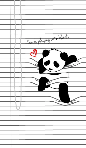 Panda playing with blindsの着せ替えメイン画像
