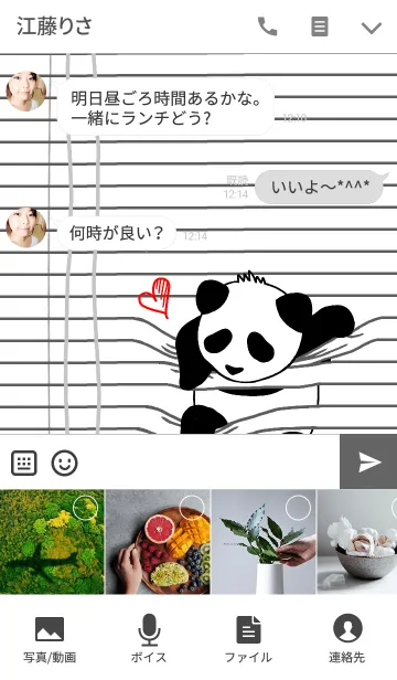 [LINE着せ替え] Panda playing with blindsの画像4