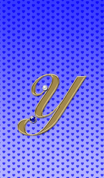 [LINE着せ替え] alphabet series "Y"~Blue~の画像1