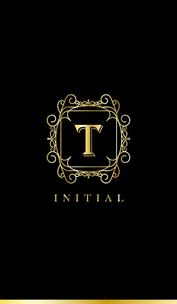 [LINE着せ替え] GOLD INITIAL -T-の画像1