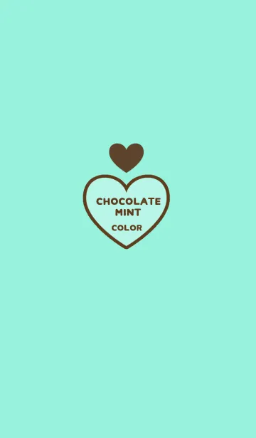 [LINE着せ替え] HEART-chocolate mint color-の画像1