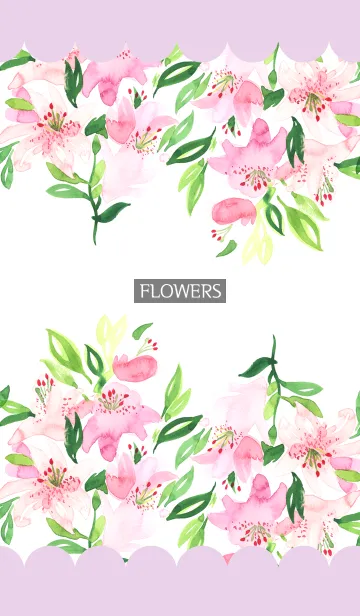 [LINE着せ替え] water color flowers_332の画像1