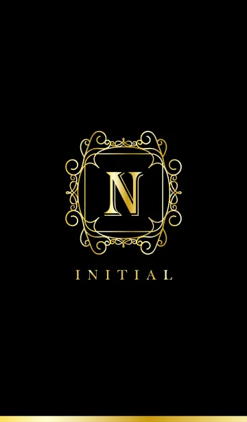 [LINE着せ替え] GOLD INITIAL -N-の画像1