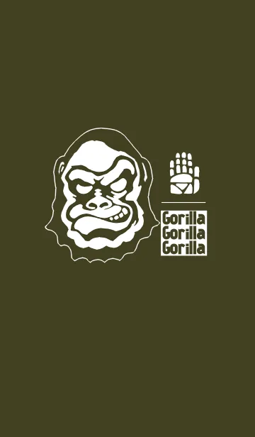 [LINE着せ替え] ゴリラ-Gorilla-Dark-の画像1
