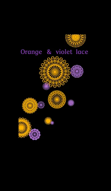 [LINE着せ替え] お花とリボンレース-バイカラー4-の画像1