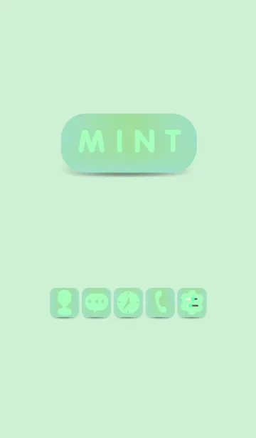 [LINE着せ替え] Simple Mint Button themeの画像1