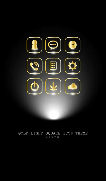 [LINE着せ替え] GOLD LIGHT SQUARE ICON THEMEの画像1