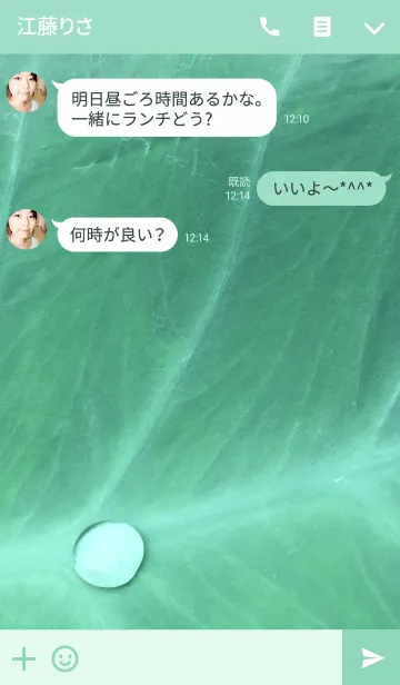 [LINE着せ替え] Drop on taro leavesの画像3