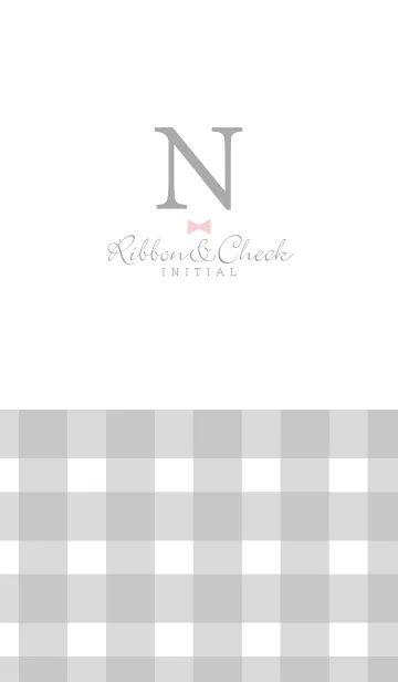 [LINE着せ替え] INITIAL -N- Ribbon＆Checkの画像1