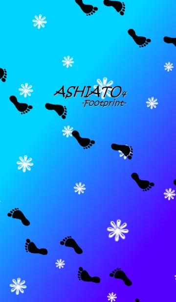 [LINE着せ替え] ASHIATO4-Footprint-Blue ver.の画像1