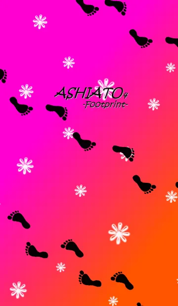 [LINE着せ替え] ASHIATO4-Footprint-Pink color ver.の画像1
