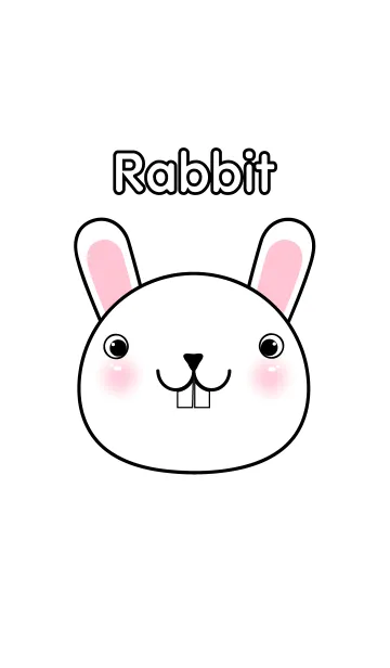 [LINE着せ替え] simple I Love Cute White Rabbit themeの画像1