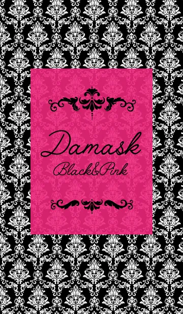 [LINE着せ替え] Black＆Pink Damaskの画像1