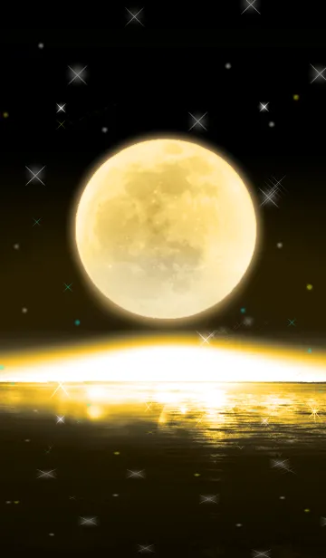 [LINE着せ替え] Full moon power.2(GOLD)の画像1