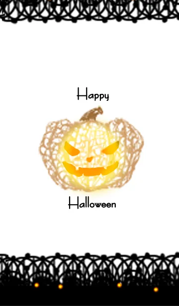 [LINE着せ替え] レース風カボチャforハロウィンの画像1