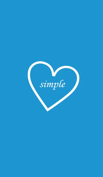 [LINE着せ替え] Simple heart - BLUE -の画像1