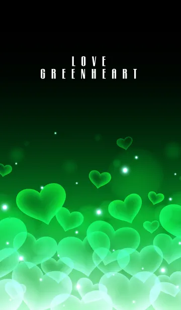 [LINE着せ替え] LOVE GREEN HEARTの画像1