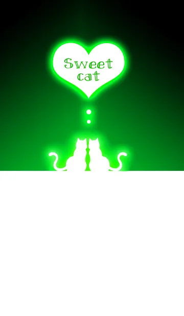 [LINE着せ替え] sweet cat 【Green Light】の画像1