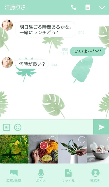 [LINE着せ替え] Tropical leavesの画像4