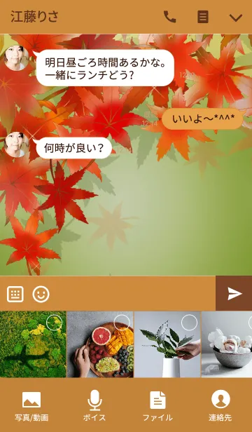 [LINE着せ替え] 秋-もみじ 2017-の画像4