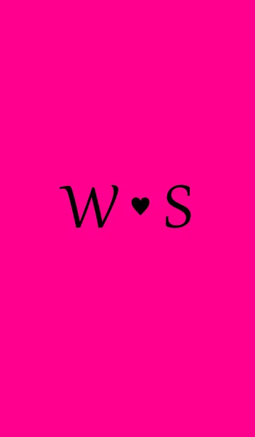 [LINE着せ替え] Initial "W ＆ S" Vivid pink ＆ black.の画像1