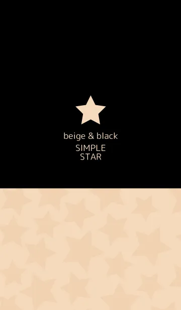 [LINE着せ替え] Simple star beige ＆ blackの画像1
