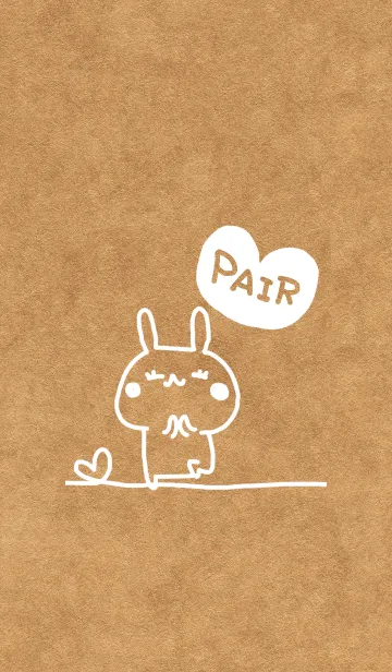 [LINE着せ替え] Pair kraftpaper 3 (lady)の画像1