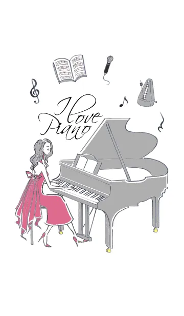 I LOVE Piano -LOVE series 08-の着せ替えメイン画像