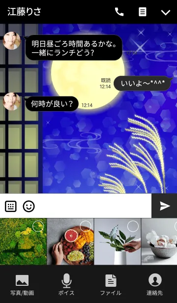 [LINE着せ替え] Moon viewing 十五夜のお月見の画像4