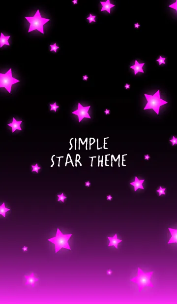 [LINE着せ替え] - SIMPLE STAR THEME PINK -の画像1