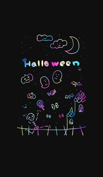 [LINE着せ替え] カラフル ハロウィンの画像1