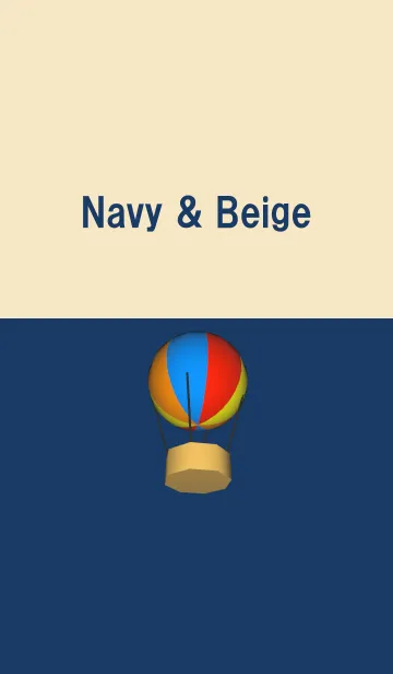 [LINE着せ替え] Navy ＆ Beige Simple design 27の画像1