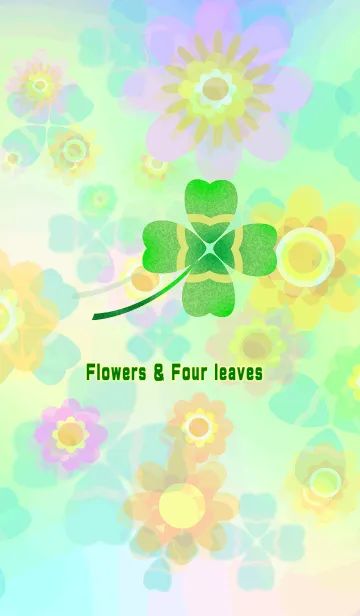[LINE着せ替え] 花と四つ葉の画像1