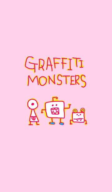 らくがきモンスターズ(ピンク)の着せ替えメイン画像