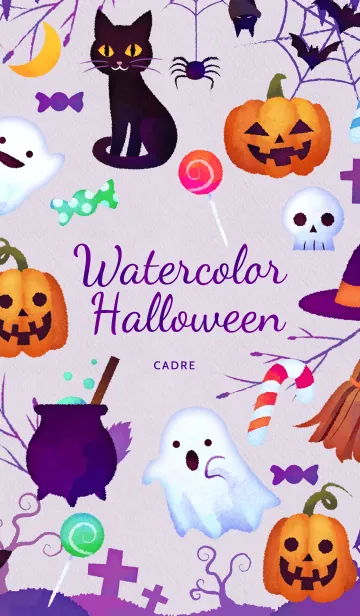 [LINE着せ替え] Watercolor Halloweenの画像1