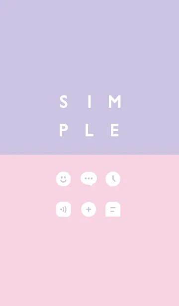 [LINE着せ替え] SIMPLE / パープルピンクの画像1