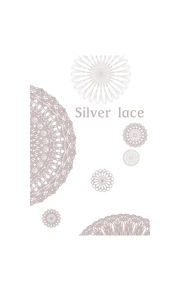 [LINE着せ替え] お花とリボンレース-シルバー-の画像1