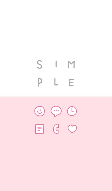 シンプル / ホワイトピンクの着せ替えメイン画像