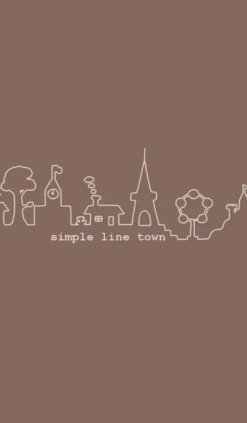 [LINE着せ替え] simple line town -coffee-の画像1
