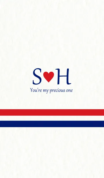 S＆H イニシャル -Red ＆ Blue-の着せ替えメイン画像