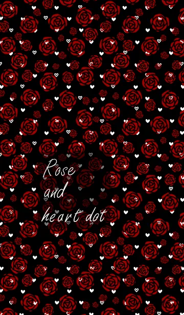 [LINE着せ替え] バラとハートのドットの画像1